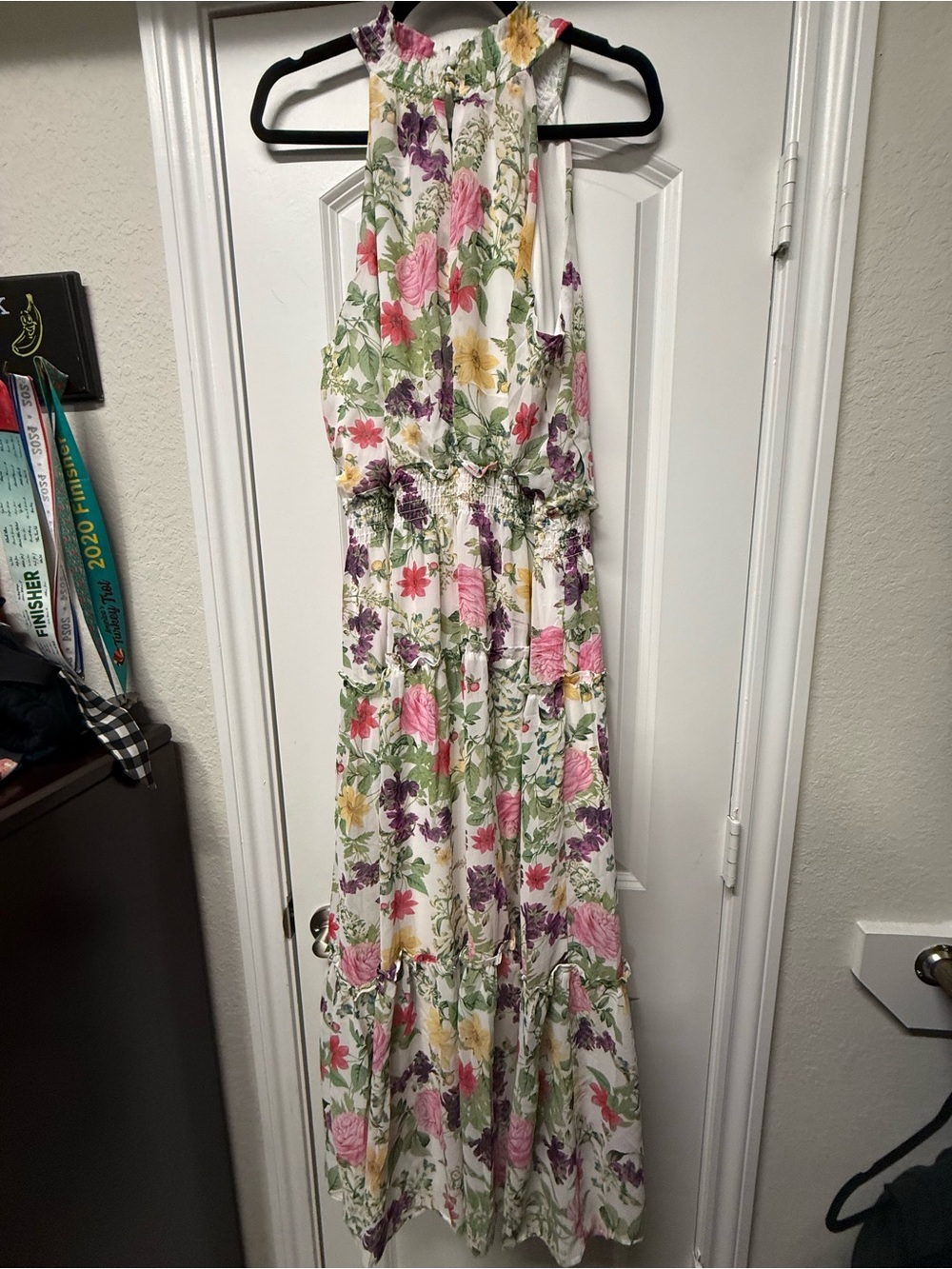 Nina Leonard Floral Sleeveless Tiered Maxi Dress | Size 1X - Picture 8 of 9